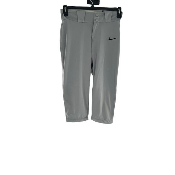 Nike Softball Pants Womens Small Stretch Slim Fit Button Swoosh Athleticwear NEW - Picture 2 of 11